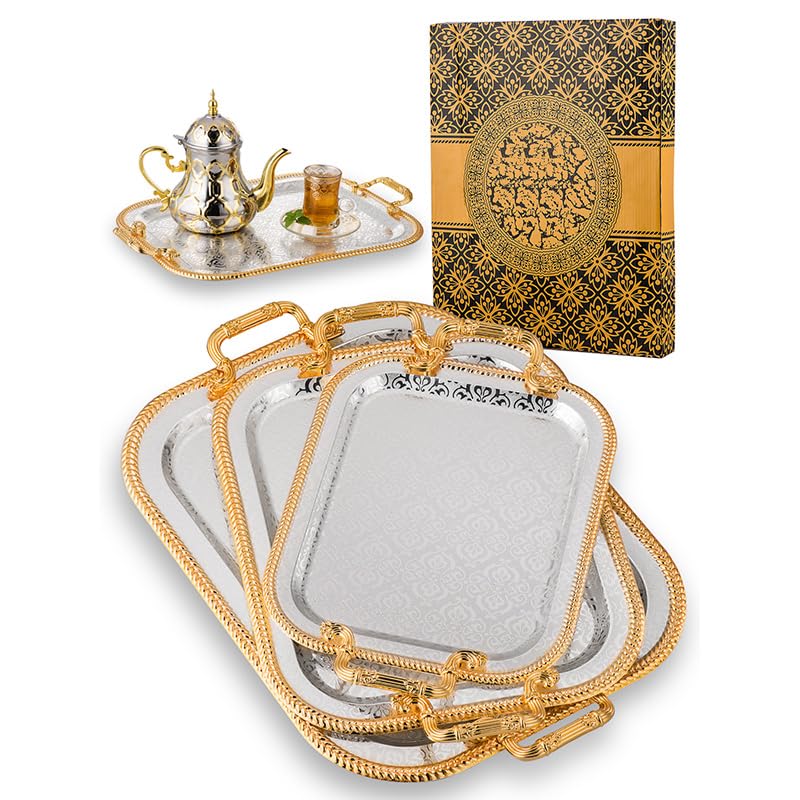 Shoxil Vassoio da Portata Grande Decorativo con Manico