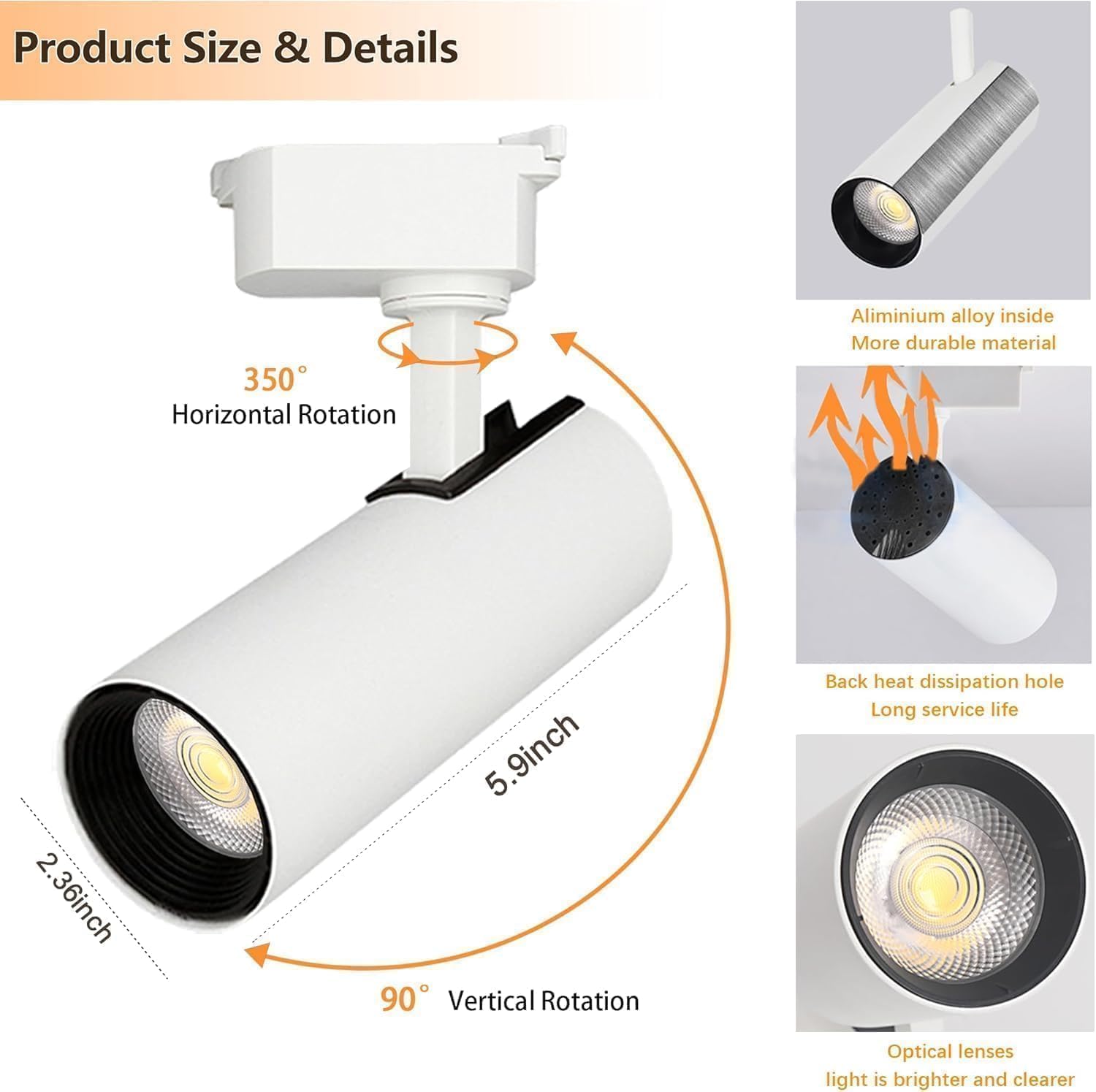 Kit Teste e Binari Illuminati LED 20W 6000K - immagine 3