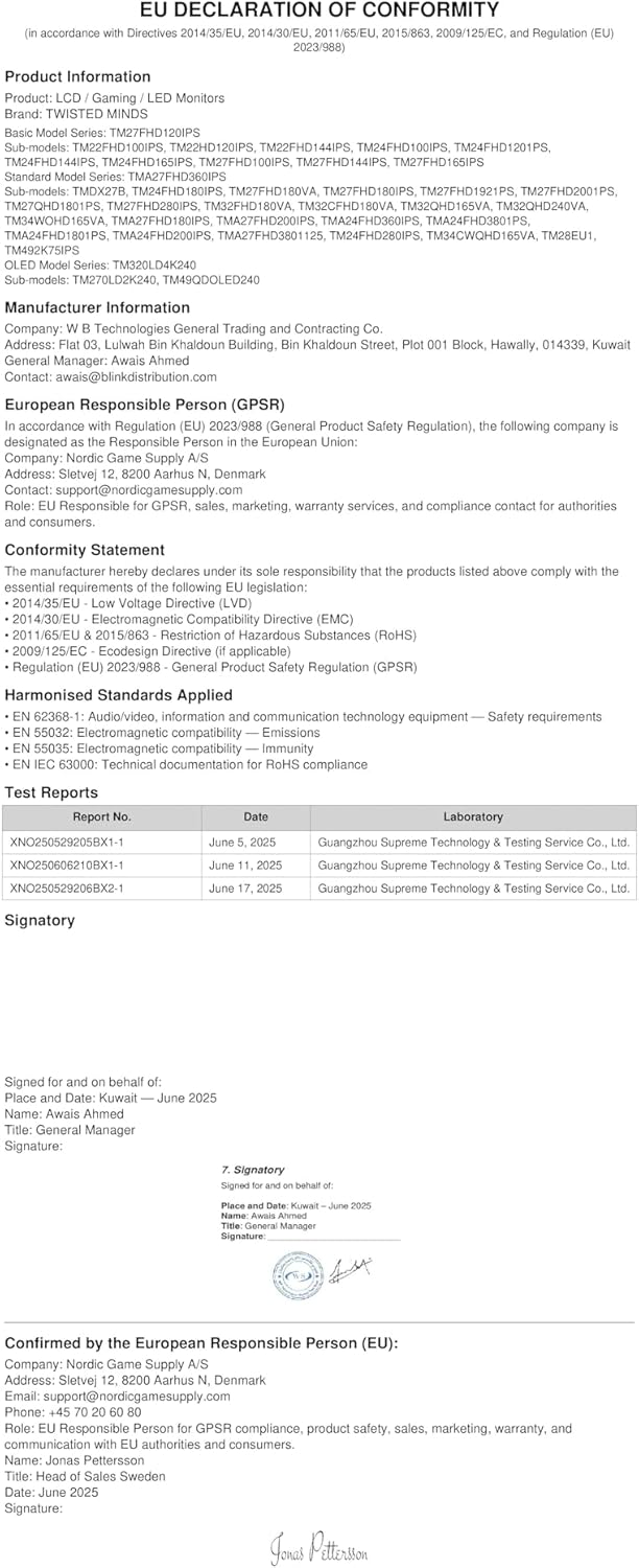 Twisted Minds SUPREME SERIES FLAT 27" FHD - 192HZ - immagine 11