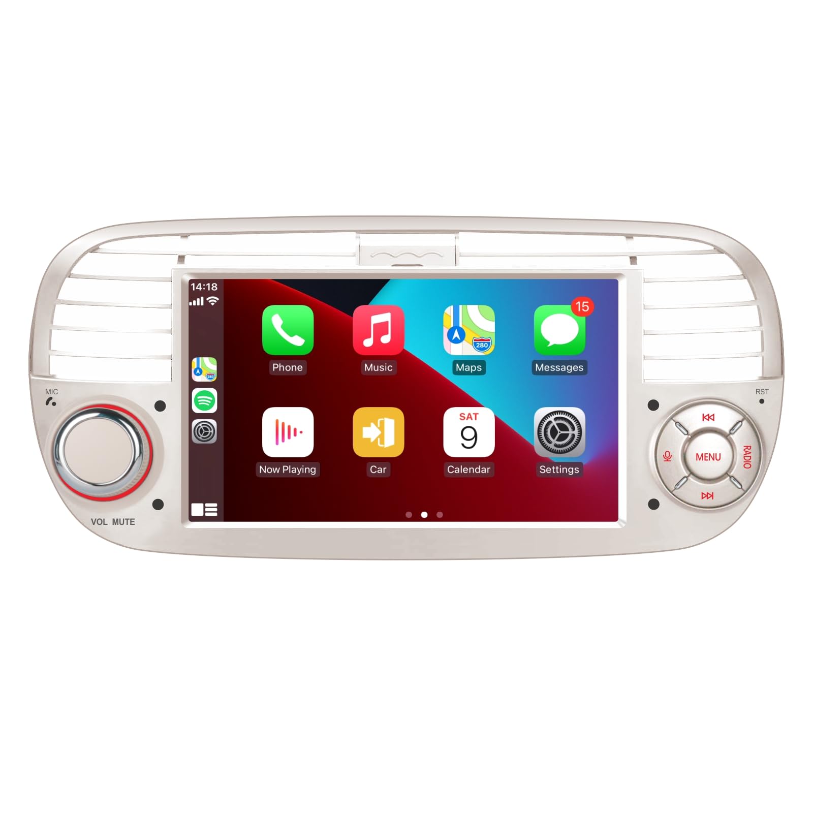 Aphrfamma Autoradio CarPlay Wireless per Fiat 500