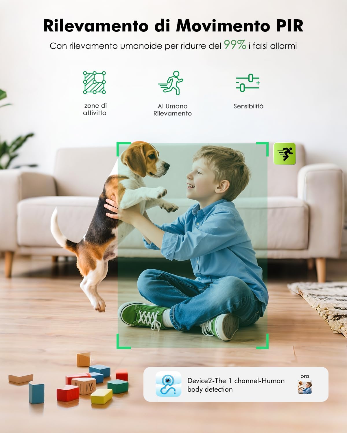 Telecamera WiFi Interno 4MP 2.5K con Batteria 6000mAh - immagine 7