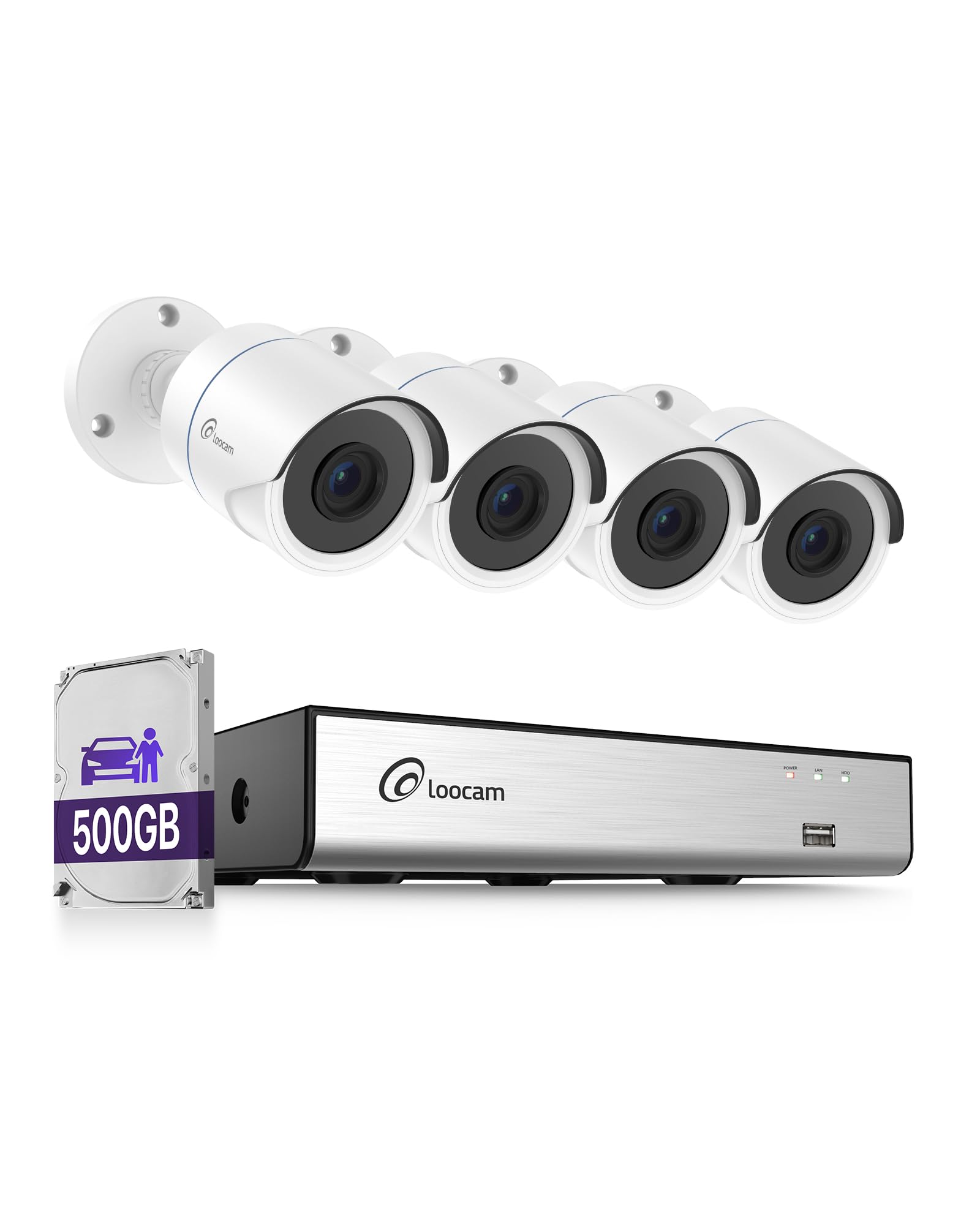Loocam Sistema CCTV 1080P 8 Canali con SSD 500G