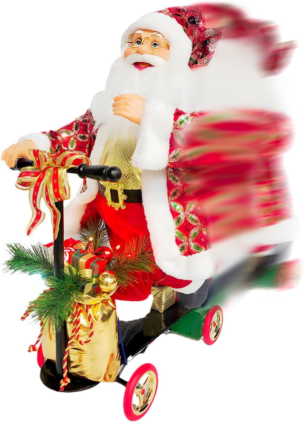 wintem Babbo Natale con Scooter Animato 70cm - immagine 5
