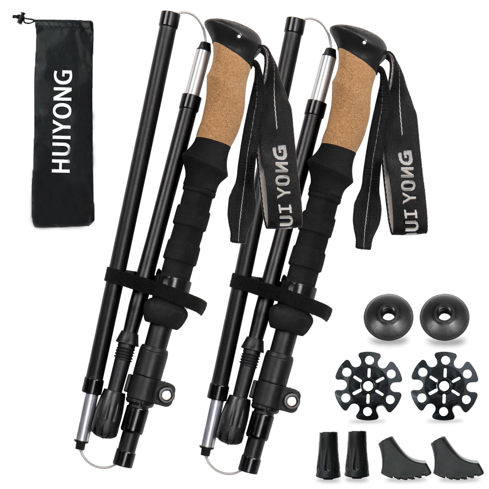 Huining Bastoni da Trekking Pieghevoli in Alluminio