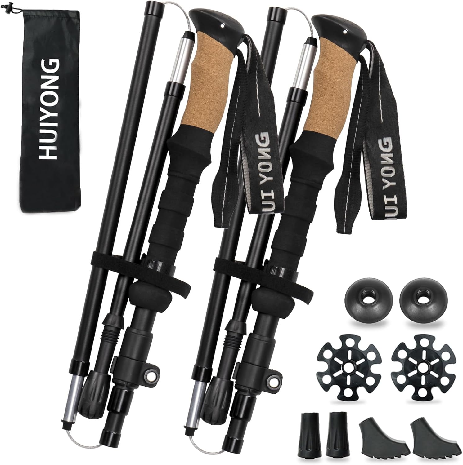 Huining Bastoni da Trekking Pieghevoli in Alluminio - immagine 1