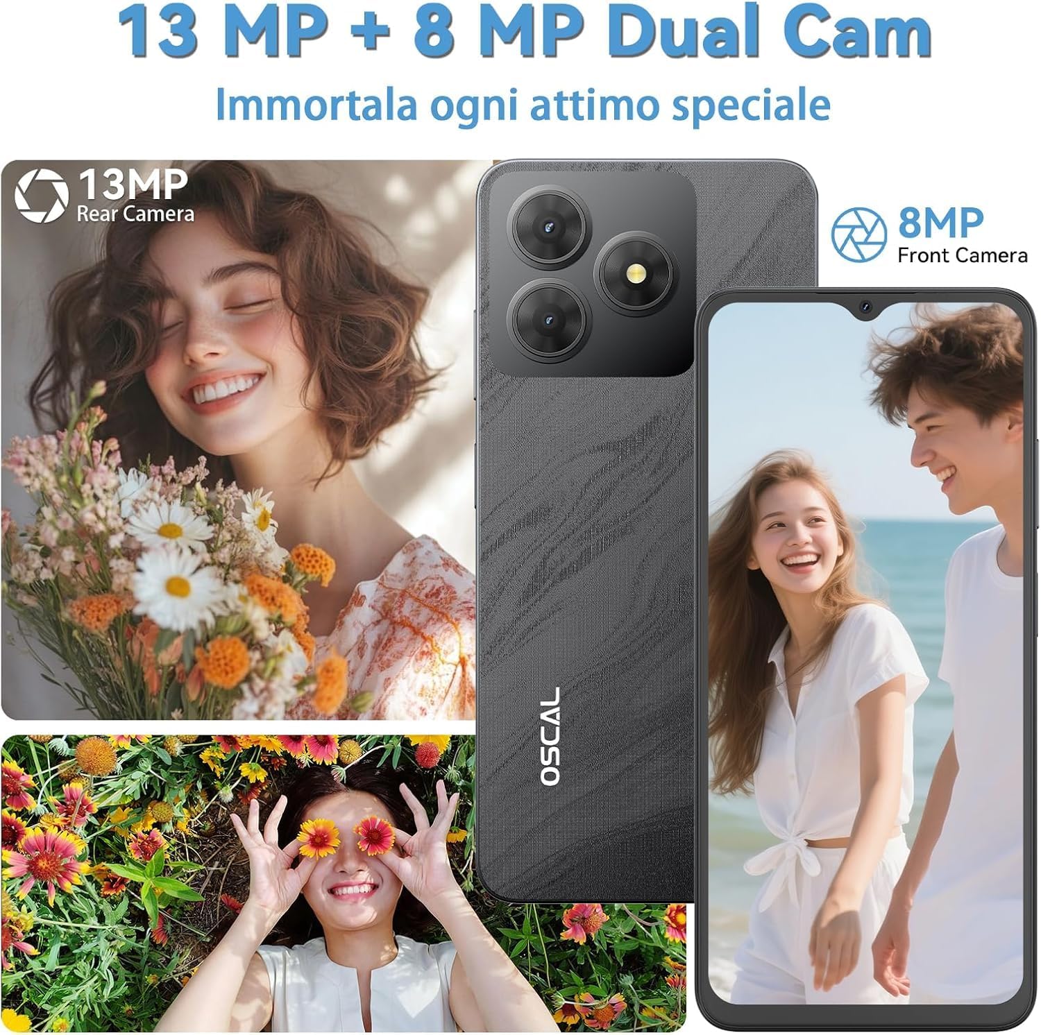 Oscal Flat 2 18GB+256GB Smartphone Android 15 - immagine 7