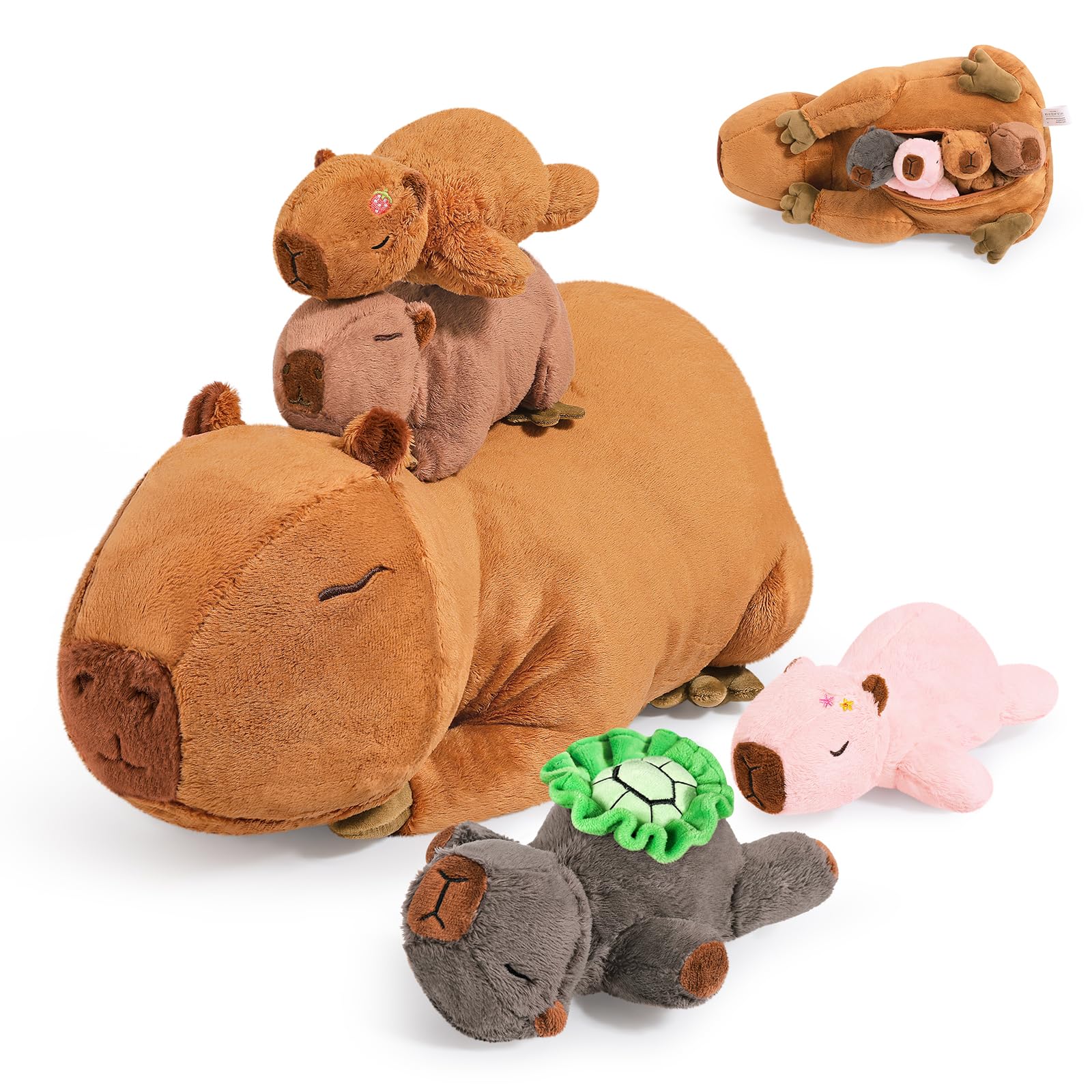 shownicer Peluche Capybara 5 Pezzi (Famiglia Capybara)