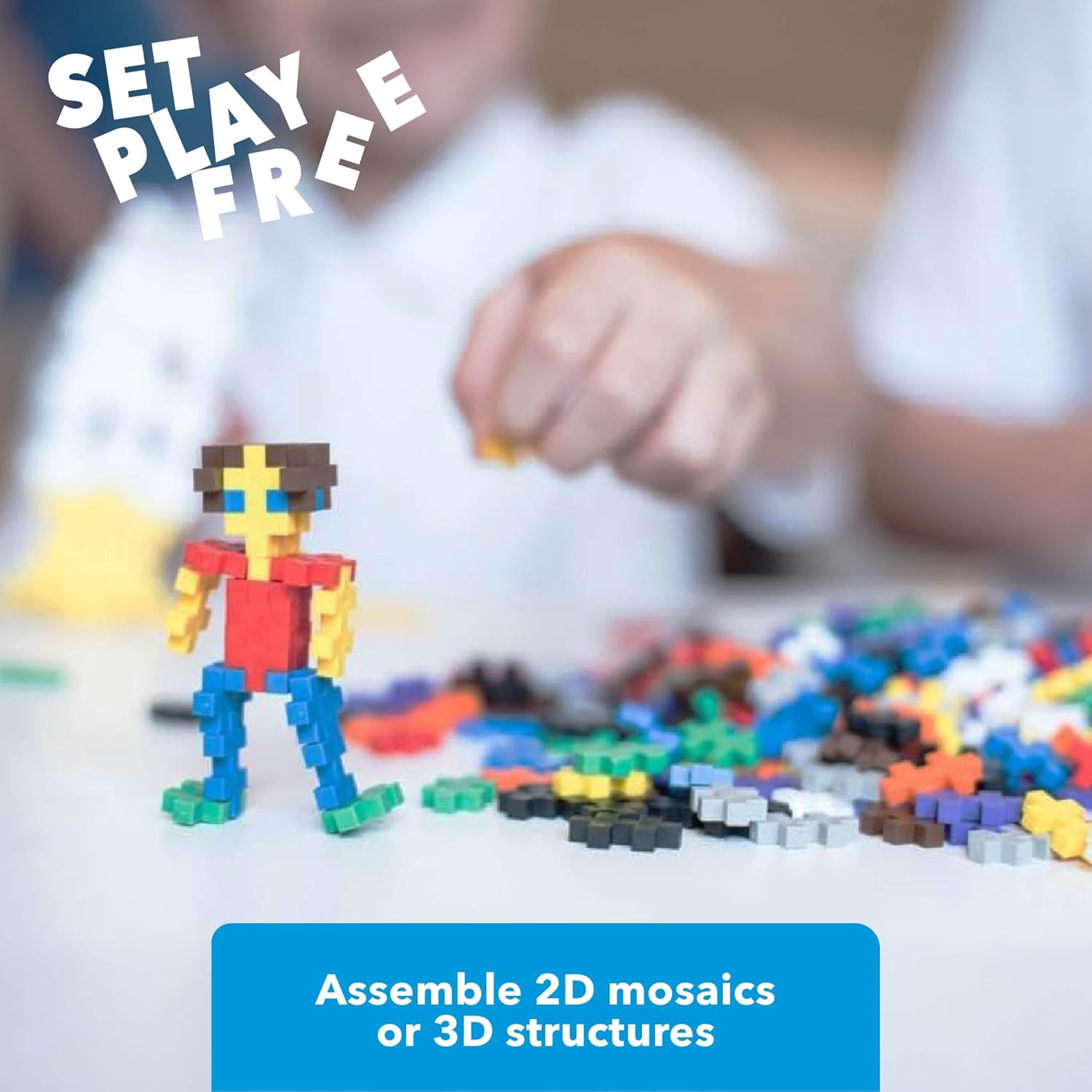 Plus-Plus PP32571 - Plus-Plus Mini Basic 600, Modelli/Colori Assortiti, 1 Pezzo - immagine 6