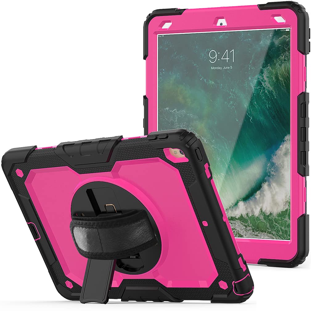 Custodia iPad Pro 10.5 / iPad Air 3 10.5 con Supporto, Nero+Rosa
