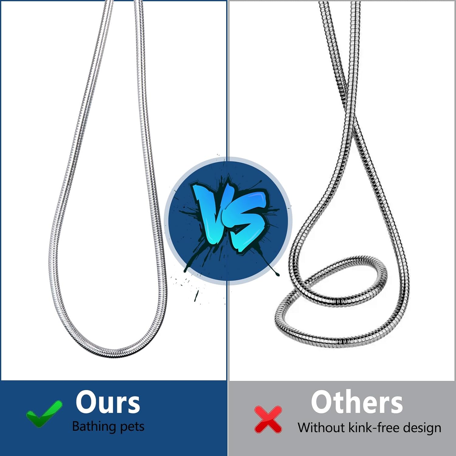 Vinabo Flessibile Doccia in Acciaio Inossidabile 150 CM - immagine 6