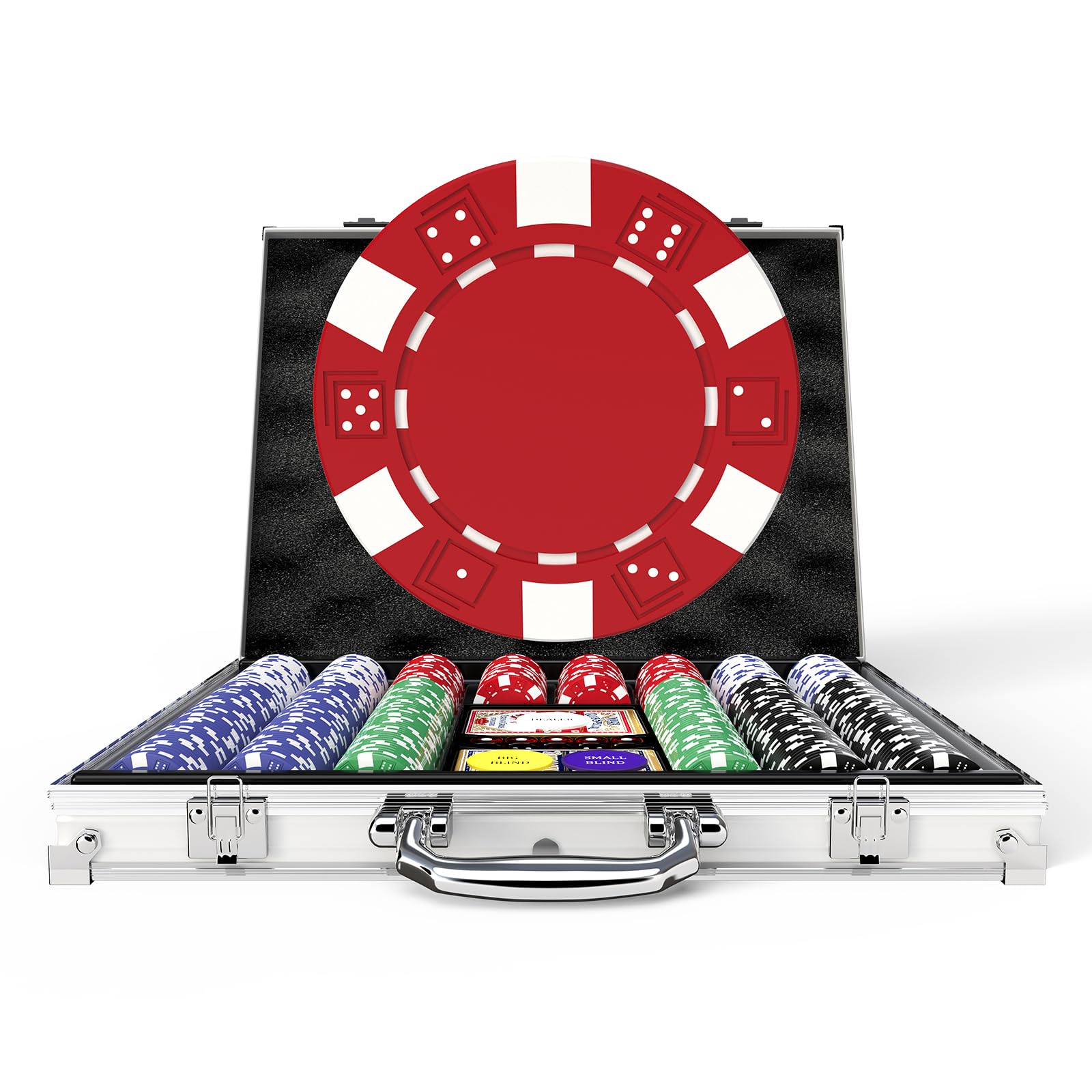 Heitok Set di Chip da Poker con Custodia in Alluminio