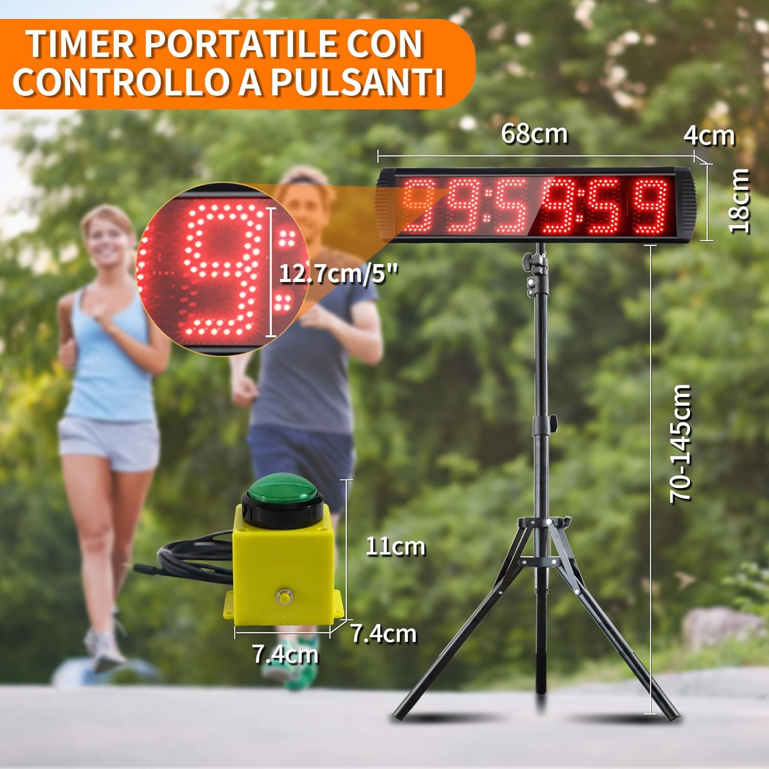 Yz Orologio da Parete Digitale con Telecomando - immagine 2