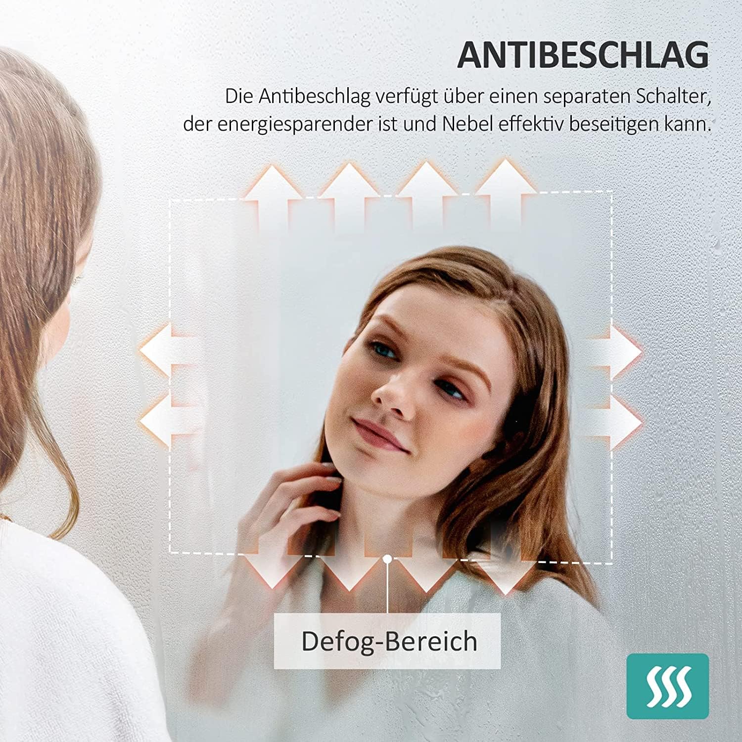 Emke Specchio Rotondo 80cm con Illuminazione - immagine 4