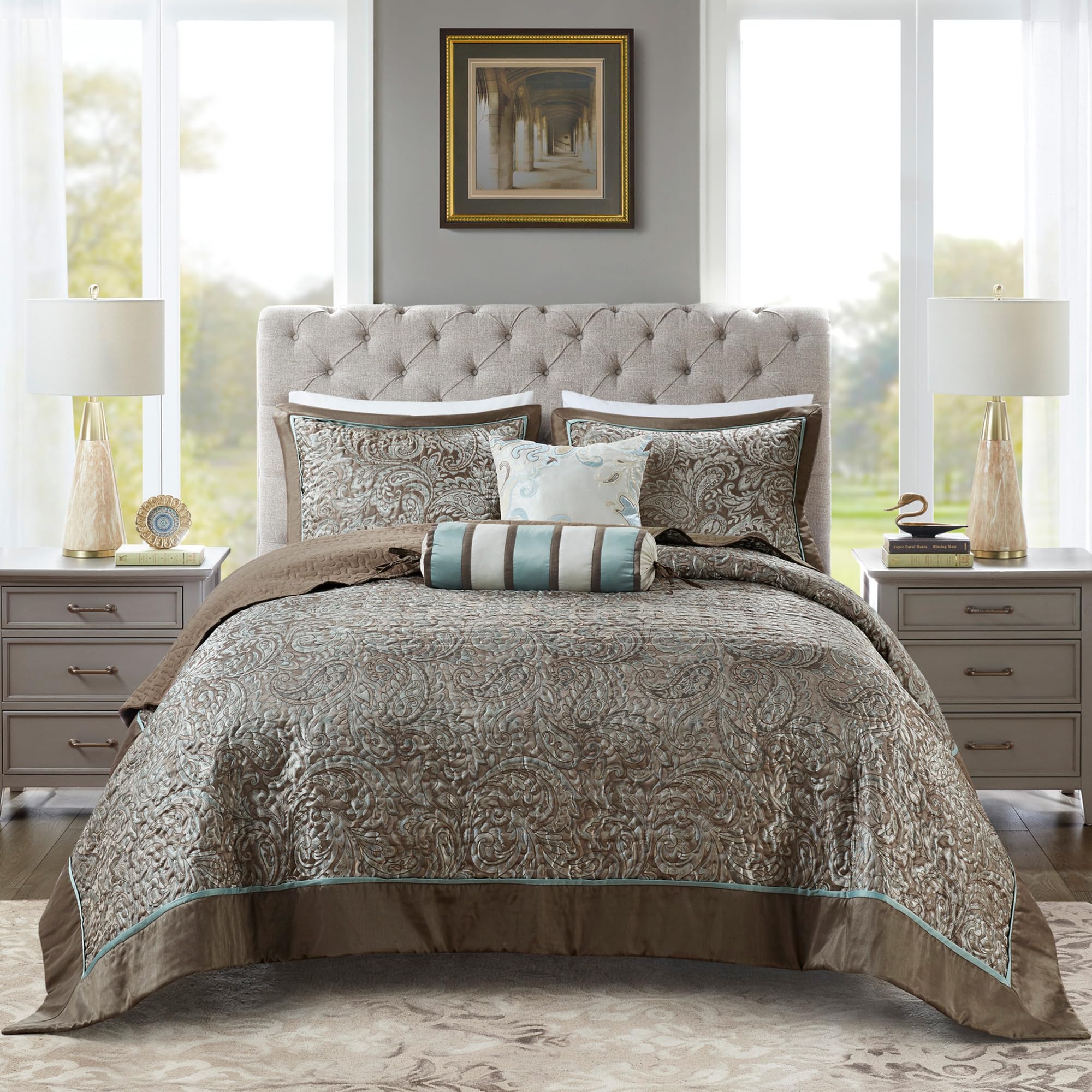 Madison Park Set Biancheria Letto Aubrey Paisley Matrimoniale