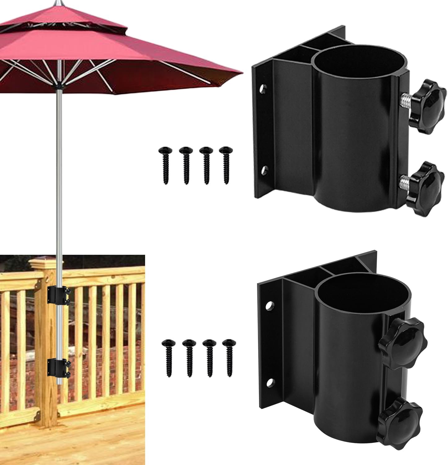 Vanroug 2 Supporti per Ombrelloni da Patio