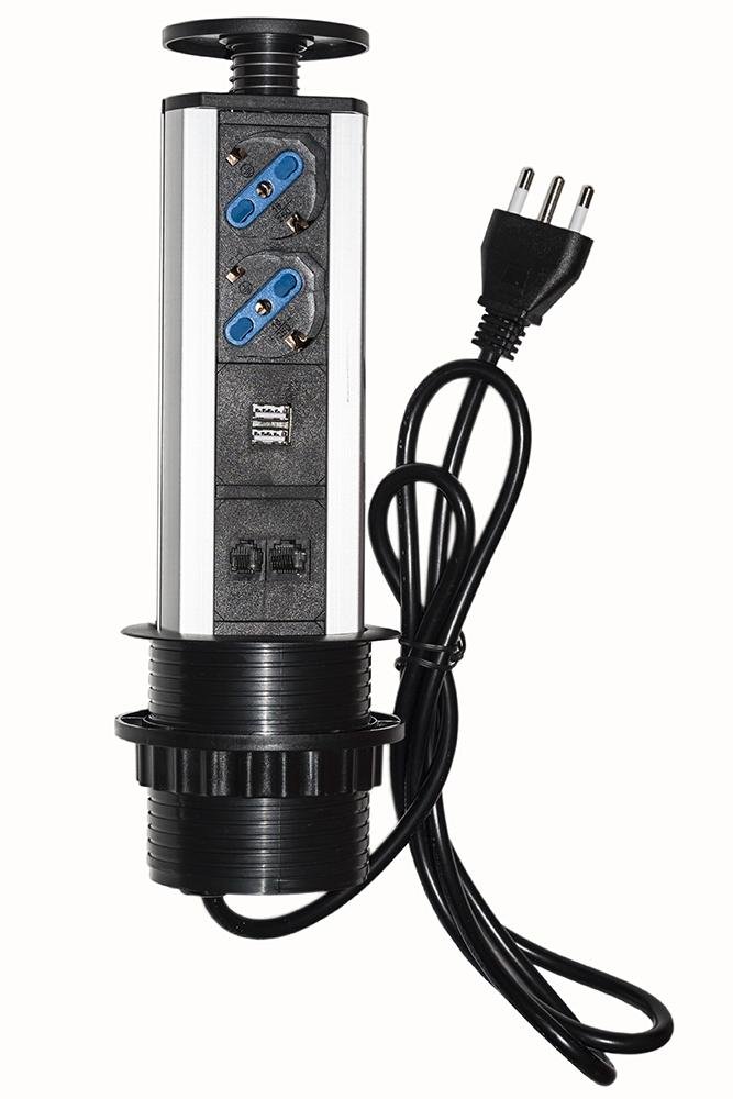 Link LKMPT02 Multipresa da Tavolo a Scomparsa