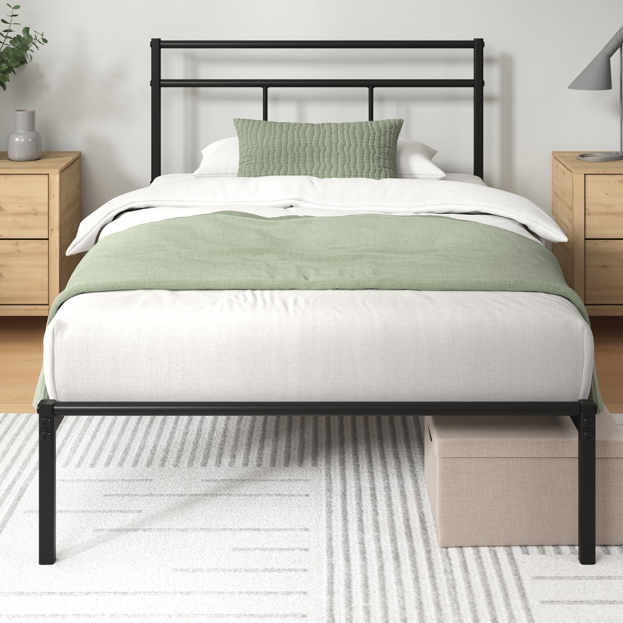 Zinus Elias Letto Singolo 80x190 cm - Nero