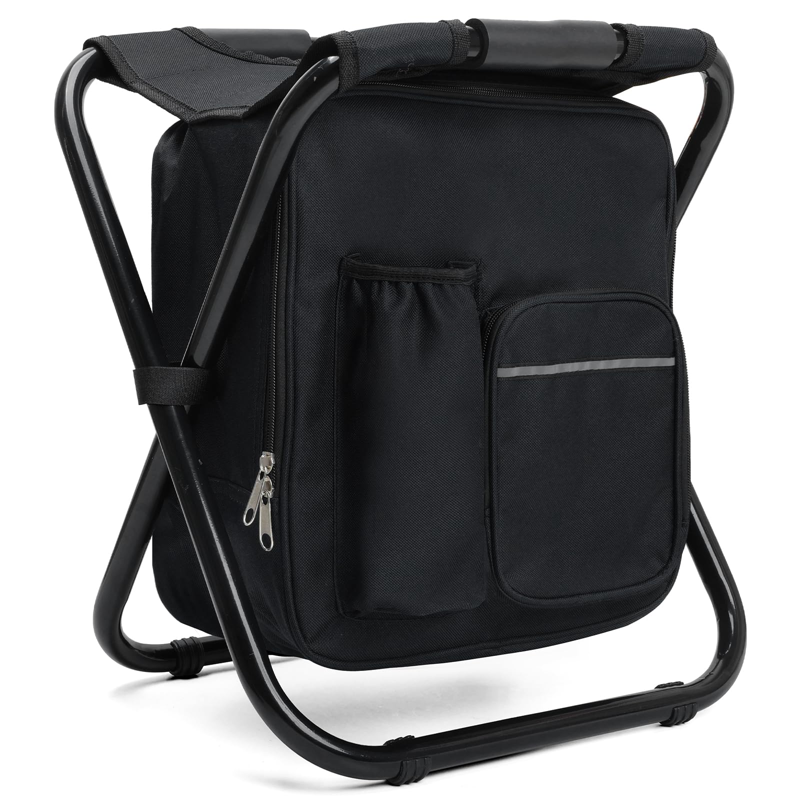 Sgabello da Campeggio Pieghevole con Zaino Refrigerante 15L