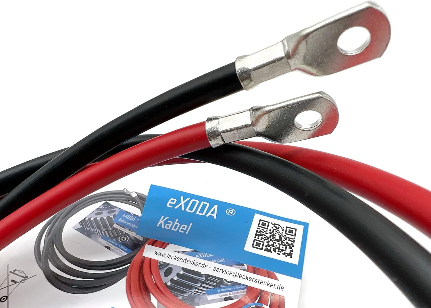 Exoda Set Cavi Batteria 35mm² 100cm M8 Rosso Nero - immagine 1