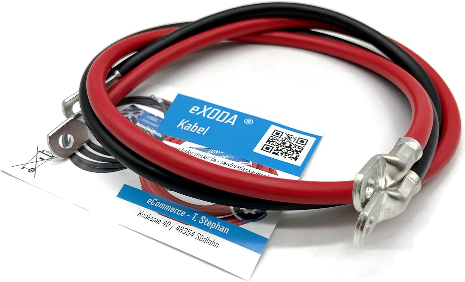 Exoda Set Cavi Batteria 35mm² 100cm M8 Rosso Nero - immagine 2