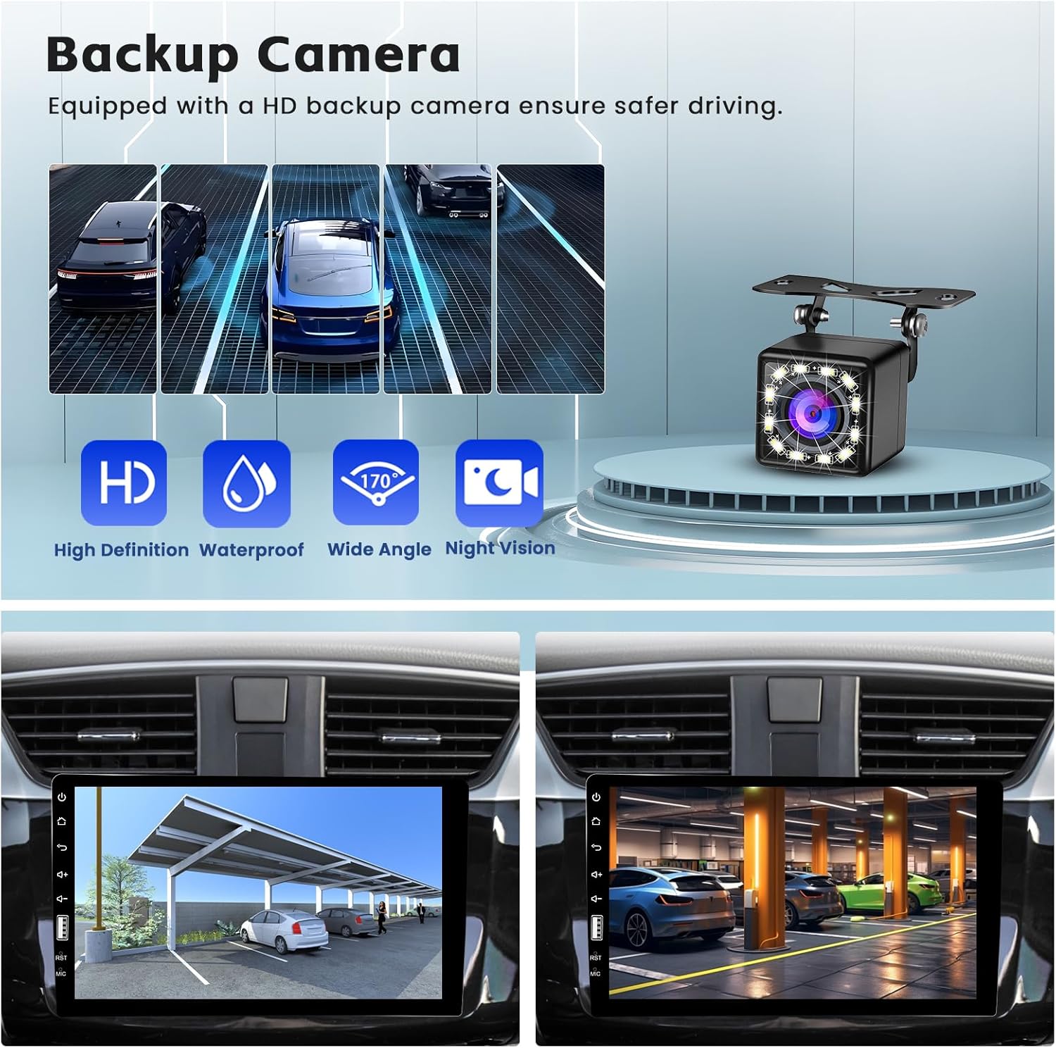 Hikity Autoradio 1 Din 9" Carplay Android Auto Touch Screen - immagine 6