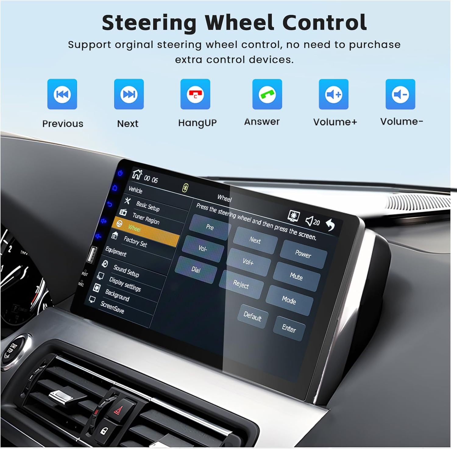 Hikity Autoradio 1 Din 9" Carplay Android Auto Touch Screen - immagine 7