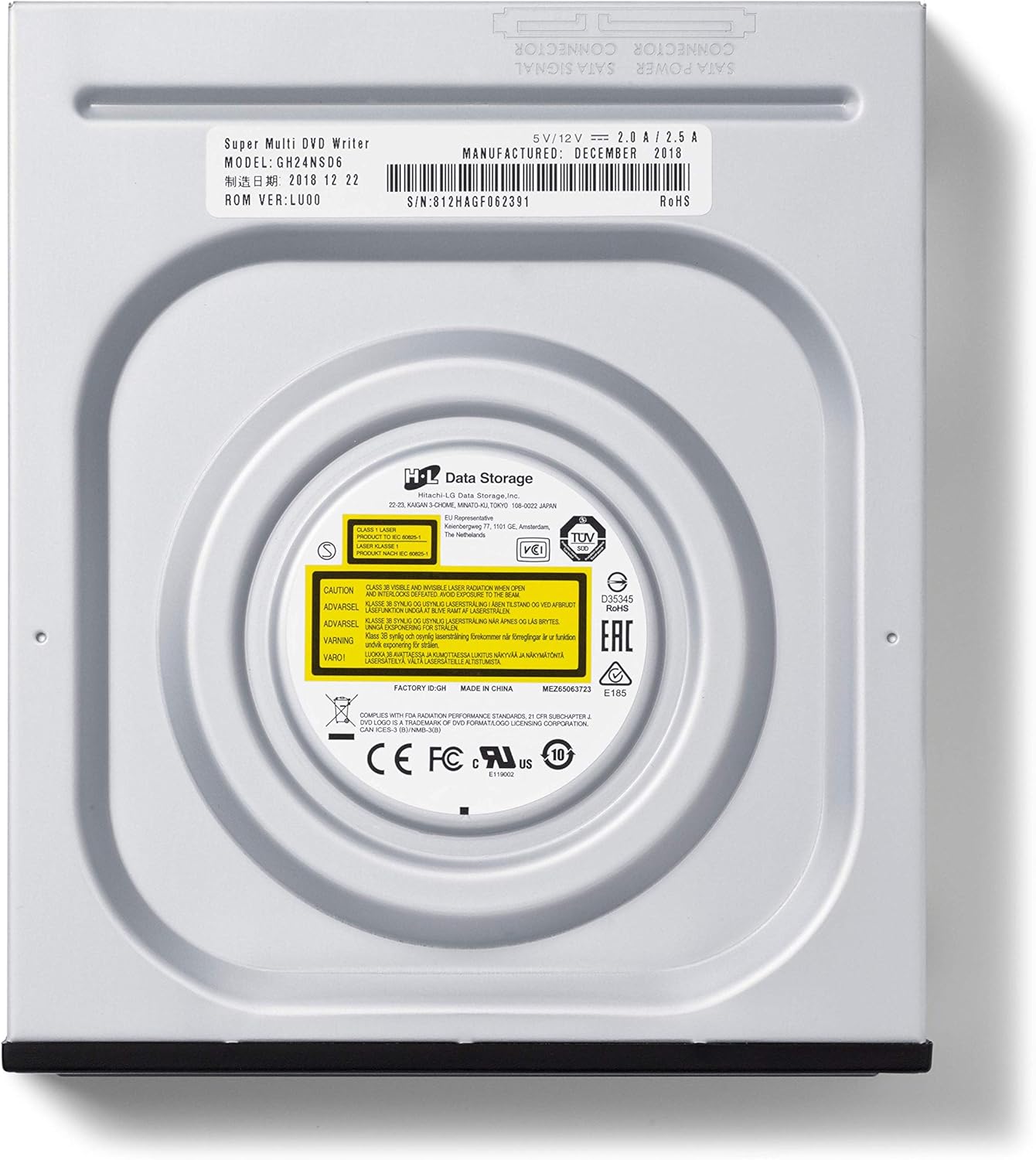 Hitachi-LG GH24 - Masterizzatore DVD Interno 24x, Nero - immagine 3