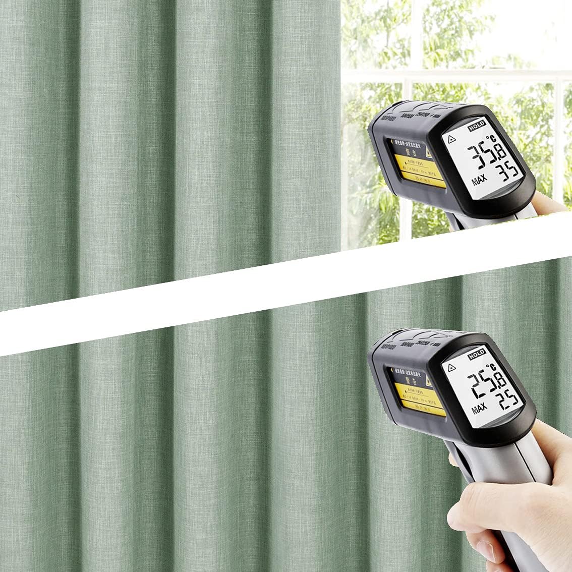 Always4u Tende Oscuranti con Occhielli, Set da 2 - immagine 4