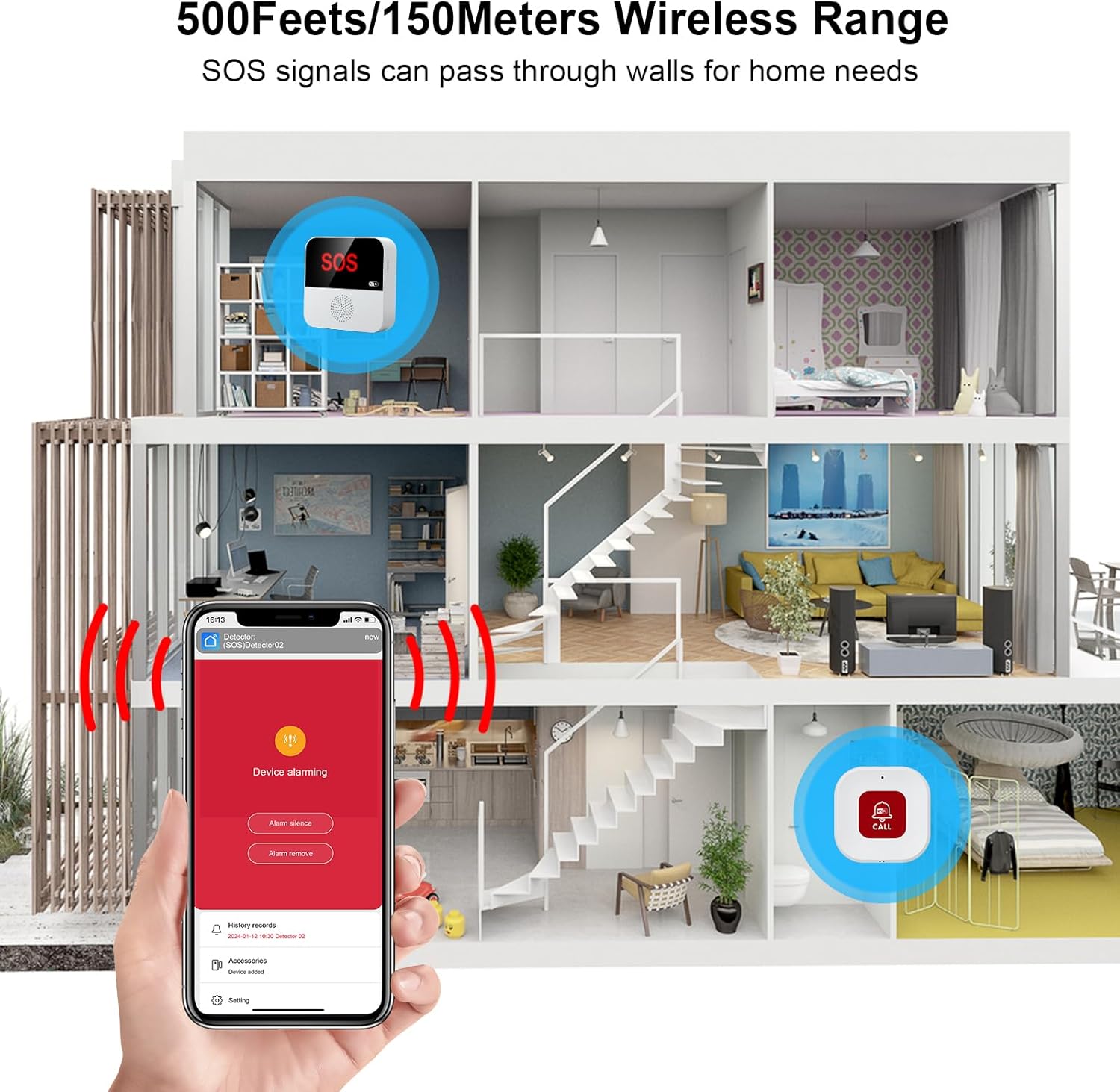 Chatthen Salvavita Anziani - Pulsante di Emergenza WiFi - immagine 4