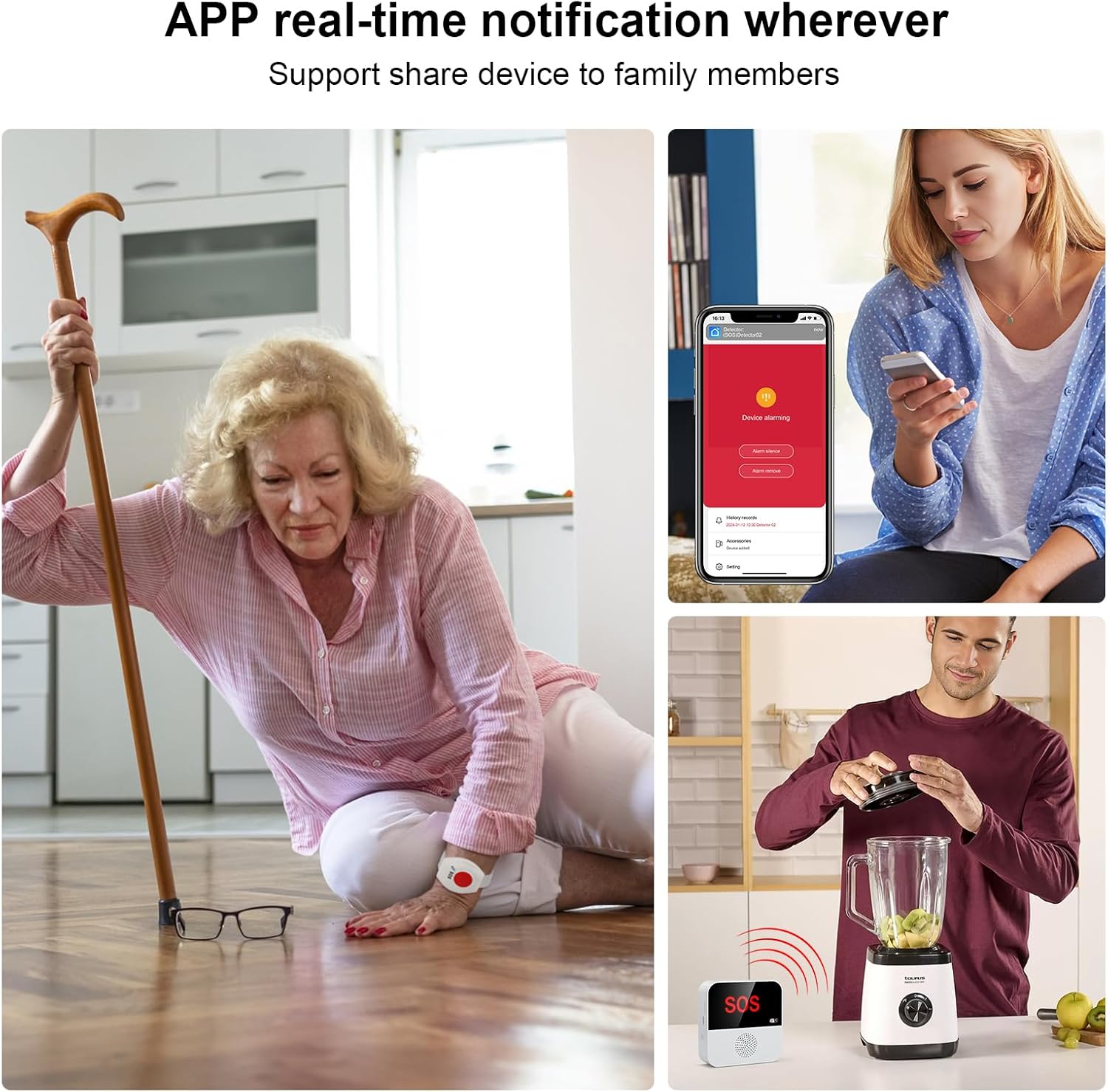 Chatthen Salvavita Anziani - Pulsante di Emergenza WiFi - immagine 5