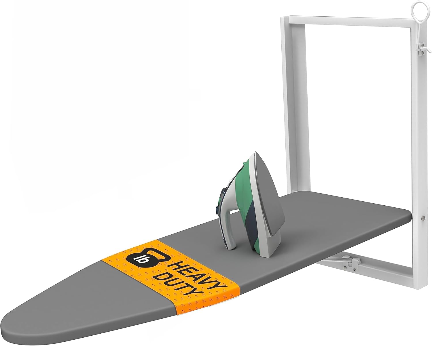 Xabitat Asse da Stiro Da Parete Ribaltabile, Bianco e Grigio