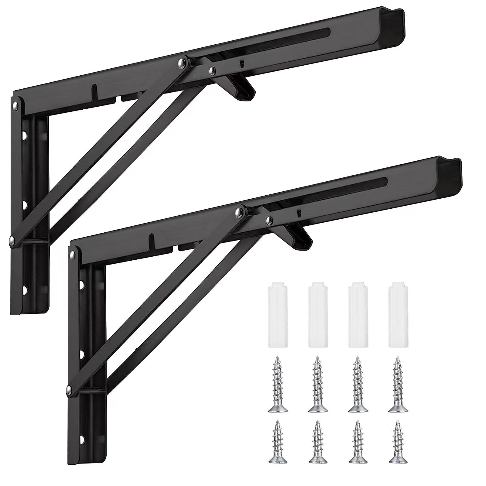 Nutabevr 400mm Staffe Pieghevoli per Mensole 2 Pezzi