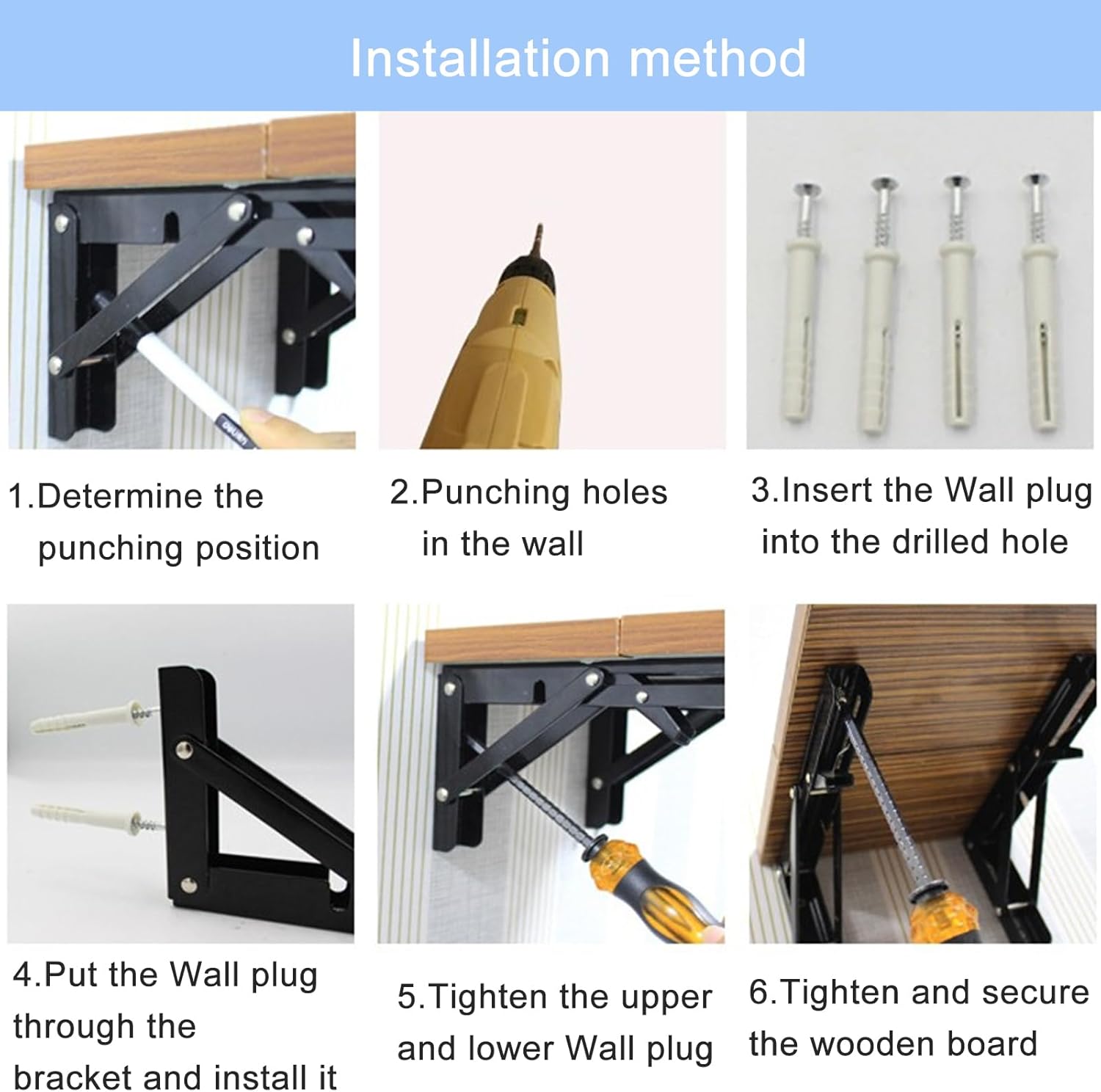 Nutabevr 400mm Staffe Pieghevoli per Mensole 2 Pezzi - immagine 5