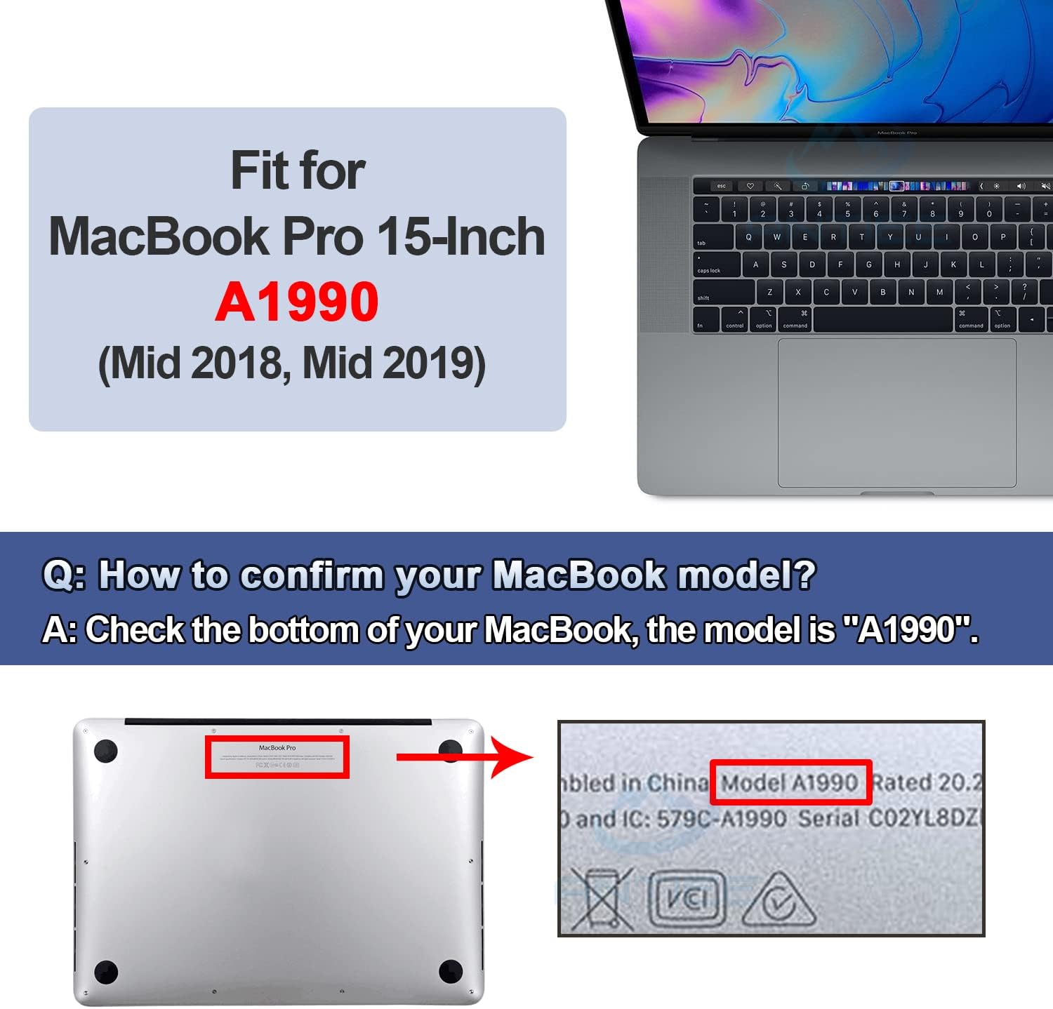 Antiee A1953 - Batteria Laptop per MacBook Pro 15" A1990 - immagine 4