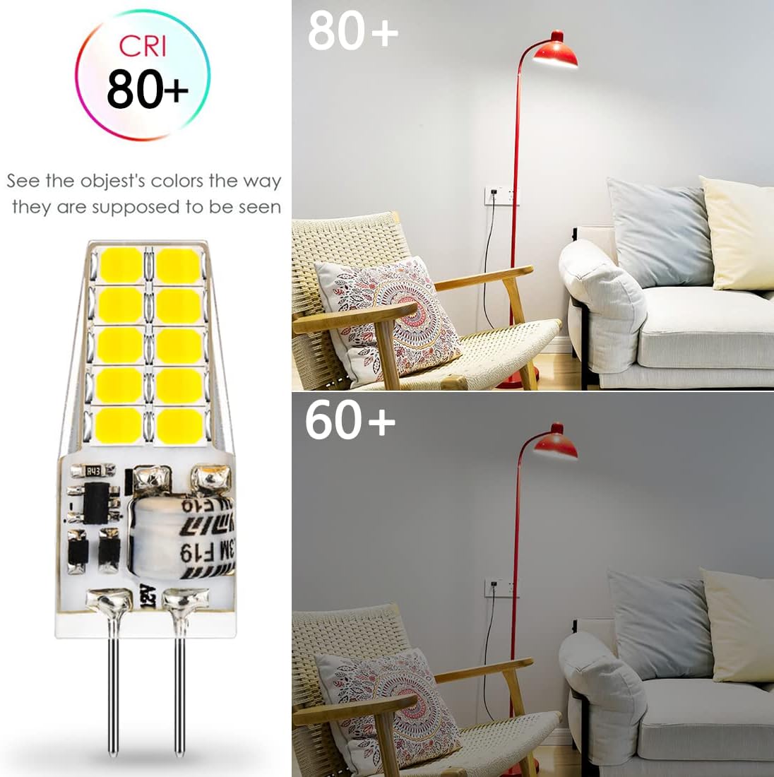 Auting G4 LED Lampadina 12V 3W Bianco Freddo 10 pezzi - immagine 5