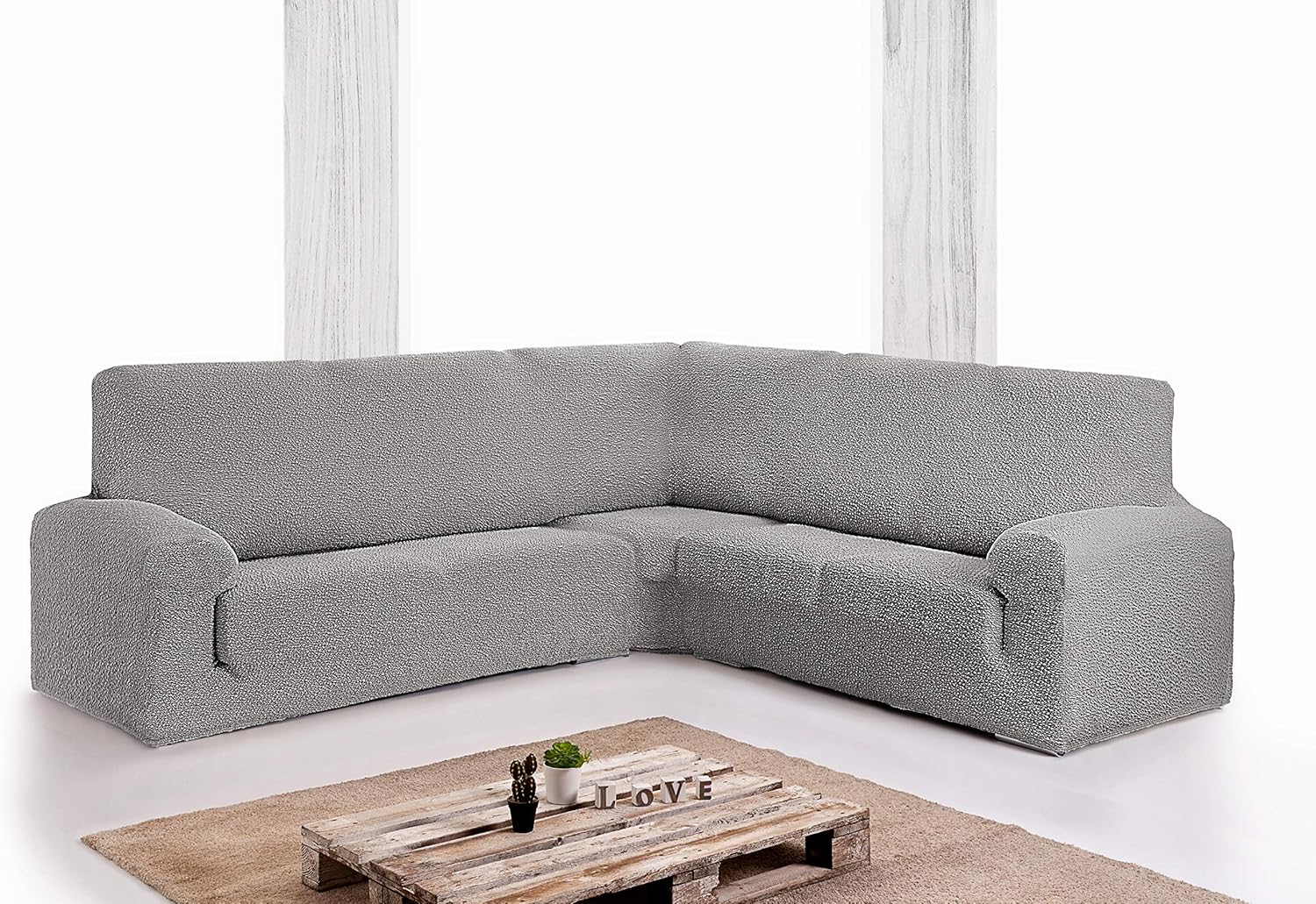 Eysa Copridivano 3D Lycra Grigio Chiaro 600 - immagine 3