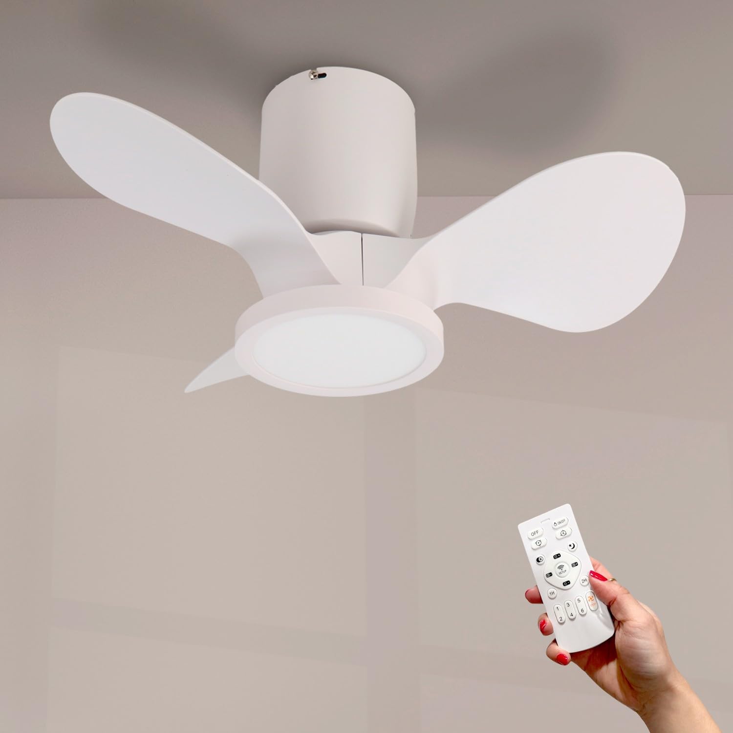 M Mimotec - Ventilatore da Soffitto a LED Nature