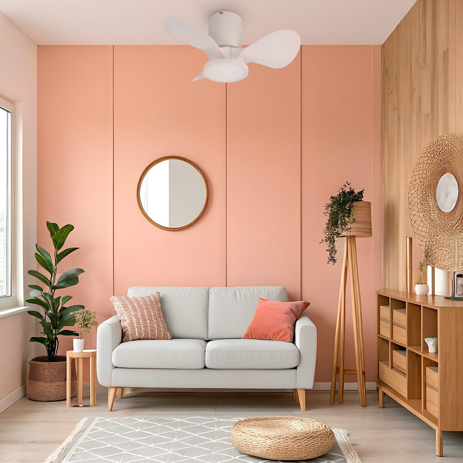 M Mimotec - Ventilatore da Soffitto a LED Nature - immagine 3