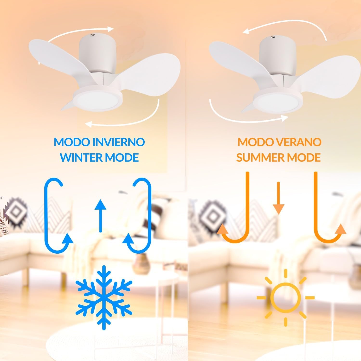 M Mimotec - Ventilatore da Soffitto a LED Nature - immagine 5