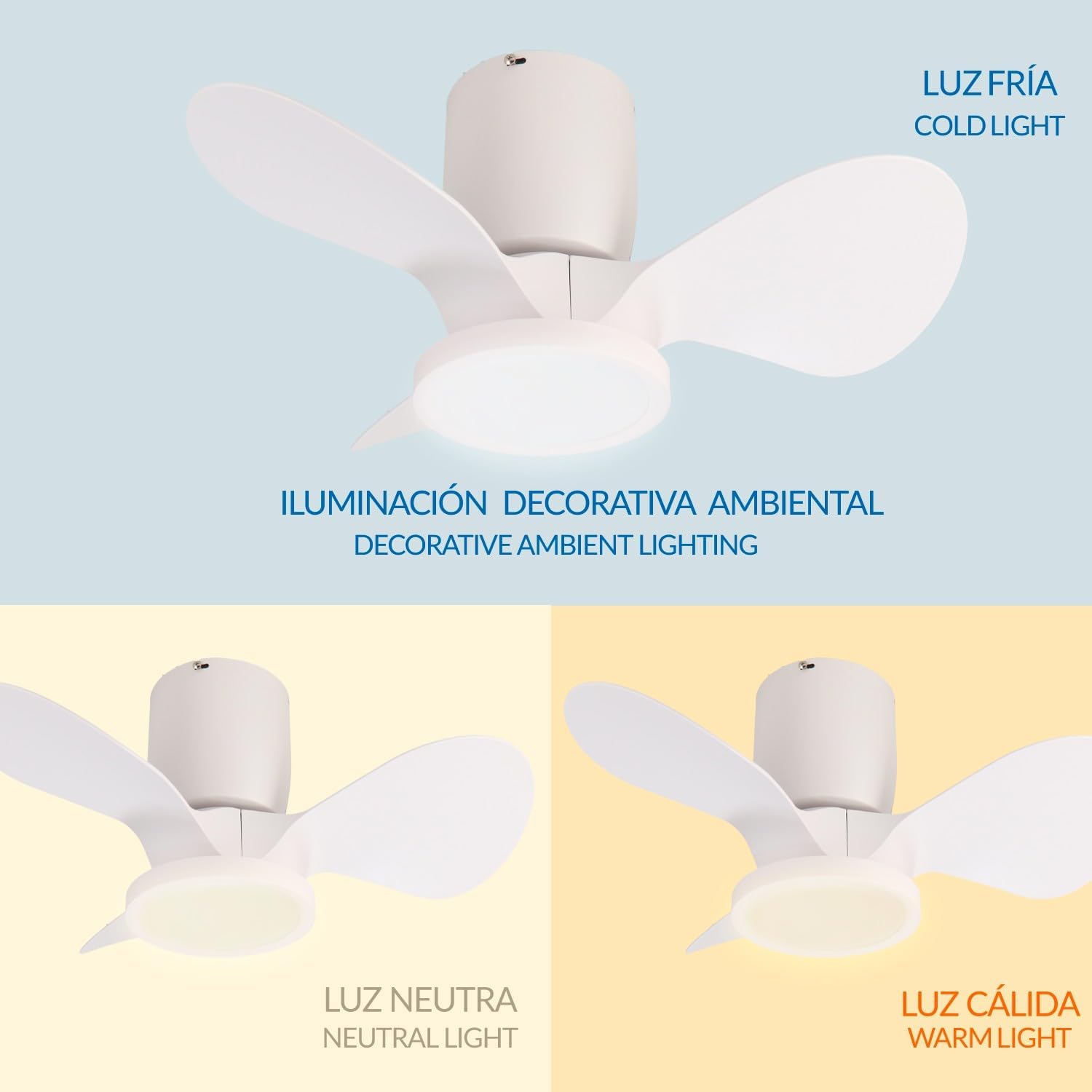 M Mimotec - Ventilatore da Soffitto a LED Nature - immagine 6