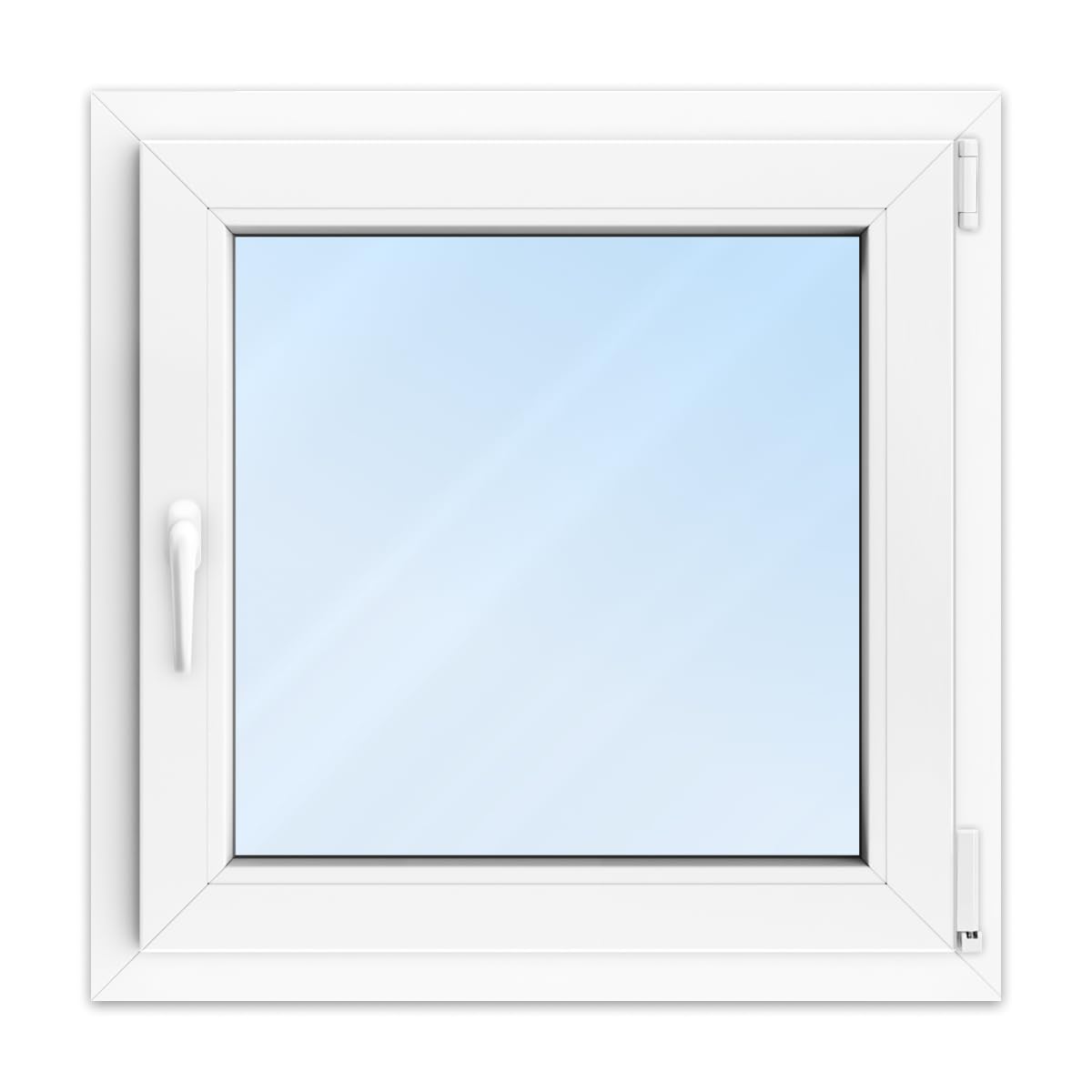 Finestra in Plastica Bianca 80x80 cm - DIN Destra