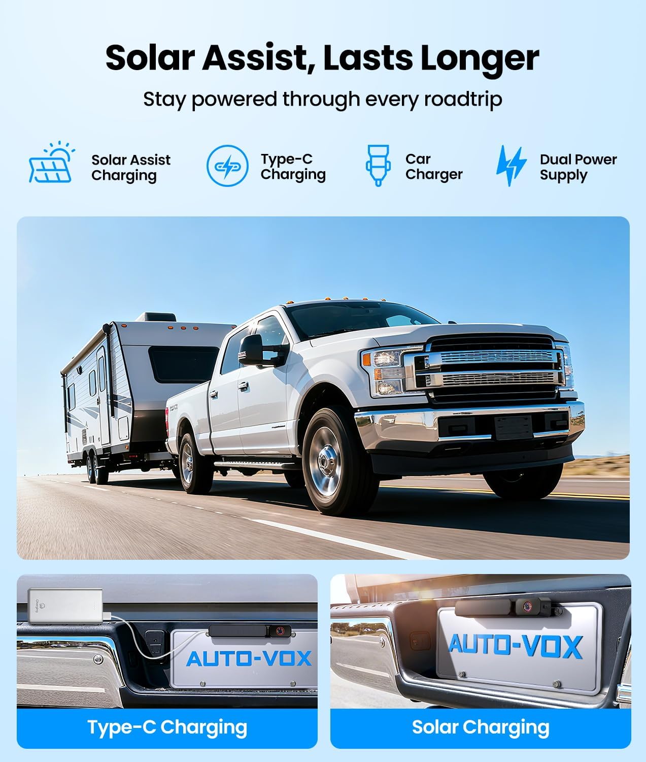 Auto-vox Kit Telecamera di Retromarcia Solare Wireless - immagine 5