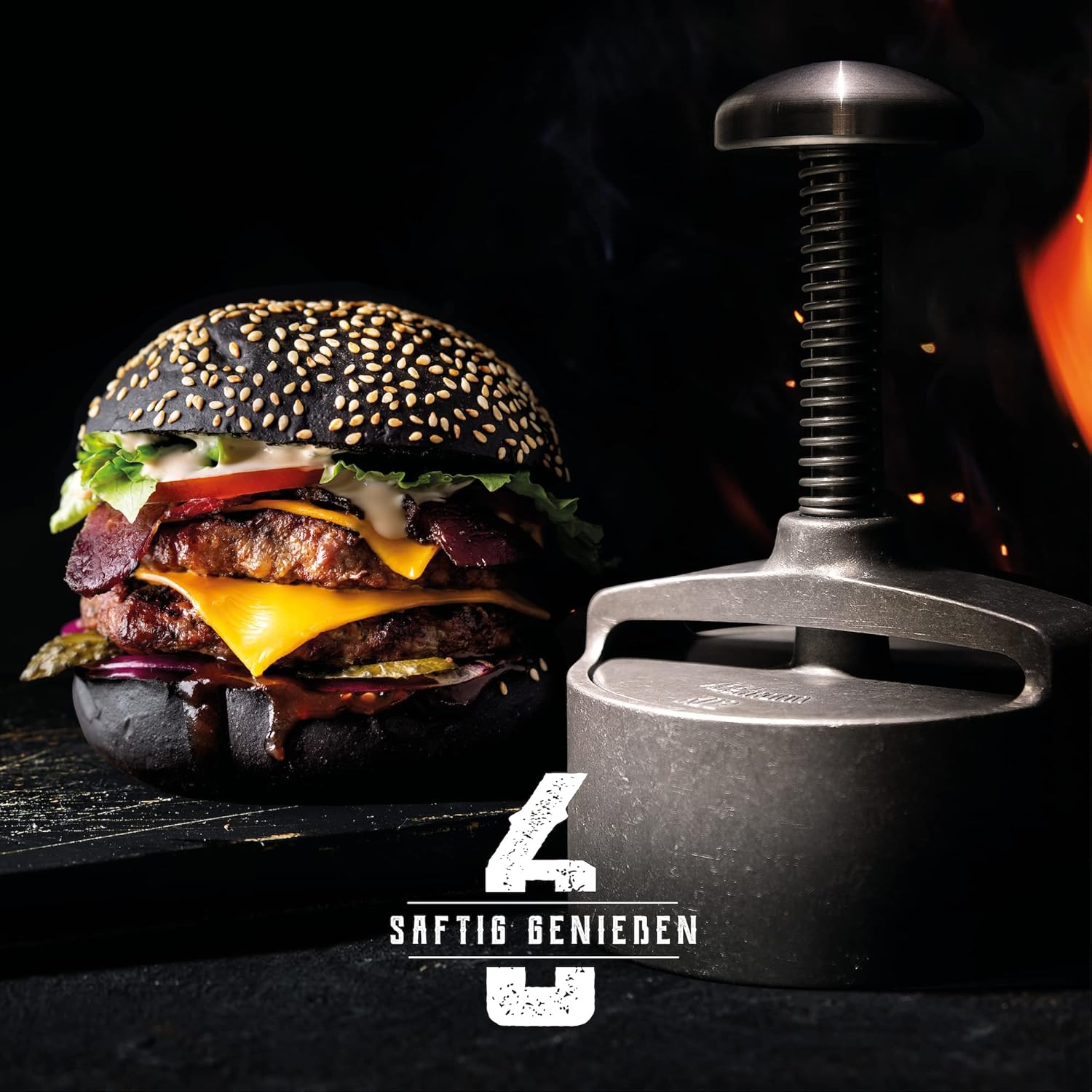 Pressa per Hamburger Professionale Ø 100 mm - immagine 7