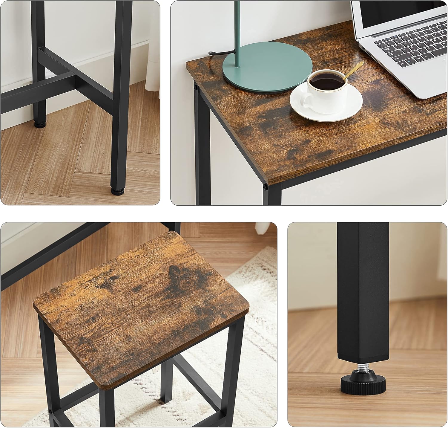 Vasagle Set Tavolo Alto e 2 Sgabelli da Bar - immagine 8