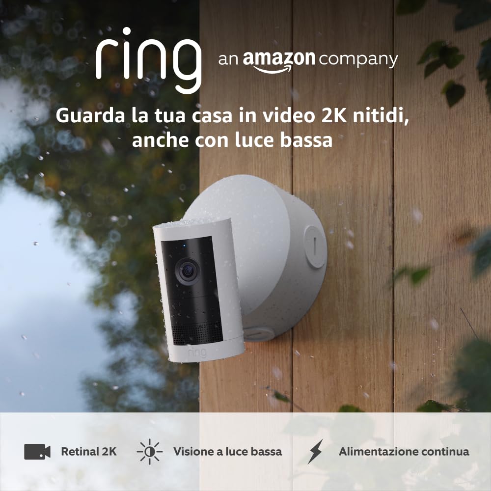 Ring Videocamera Esterna Plus Power-Over-Ethernet - immagine 1