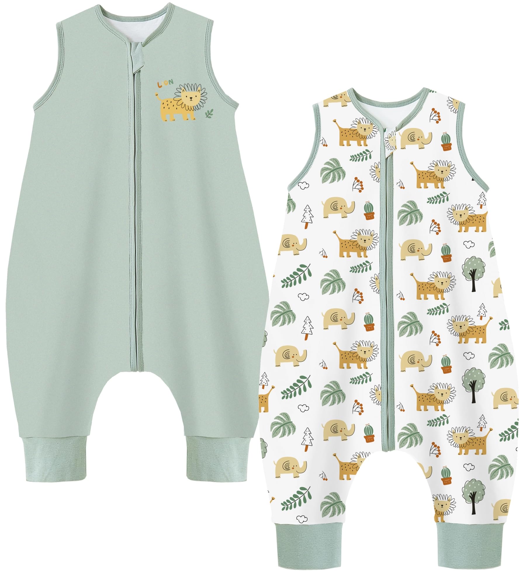 Chilsuessy Sacco Nanna Estivo con Piedi 1 Tog - Verde Chiaro