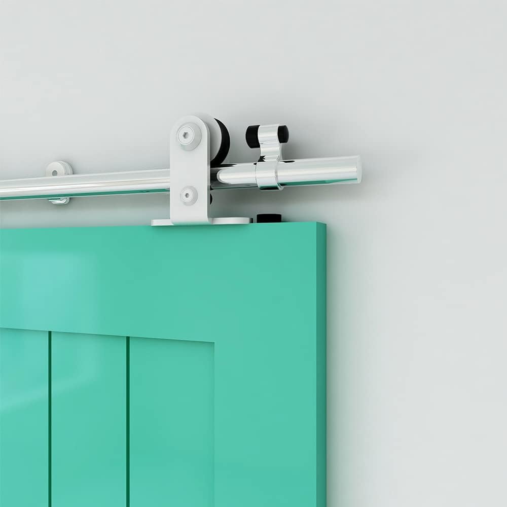 Tsmst Binario per Porta Scorrevole 182cm, Nero e Rustico - immagine 1