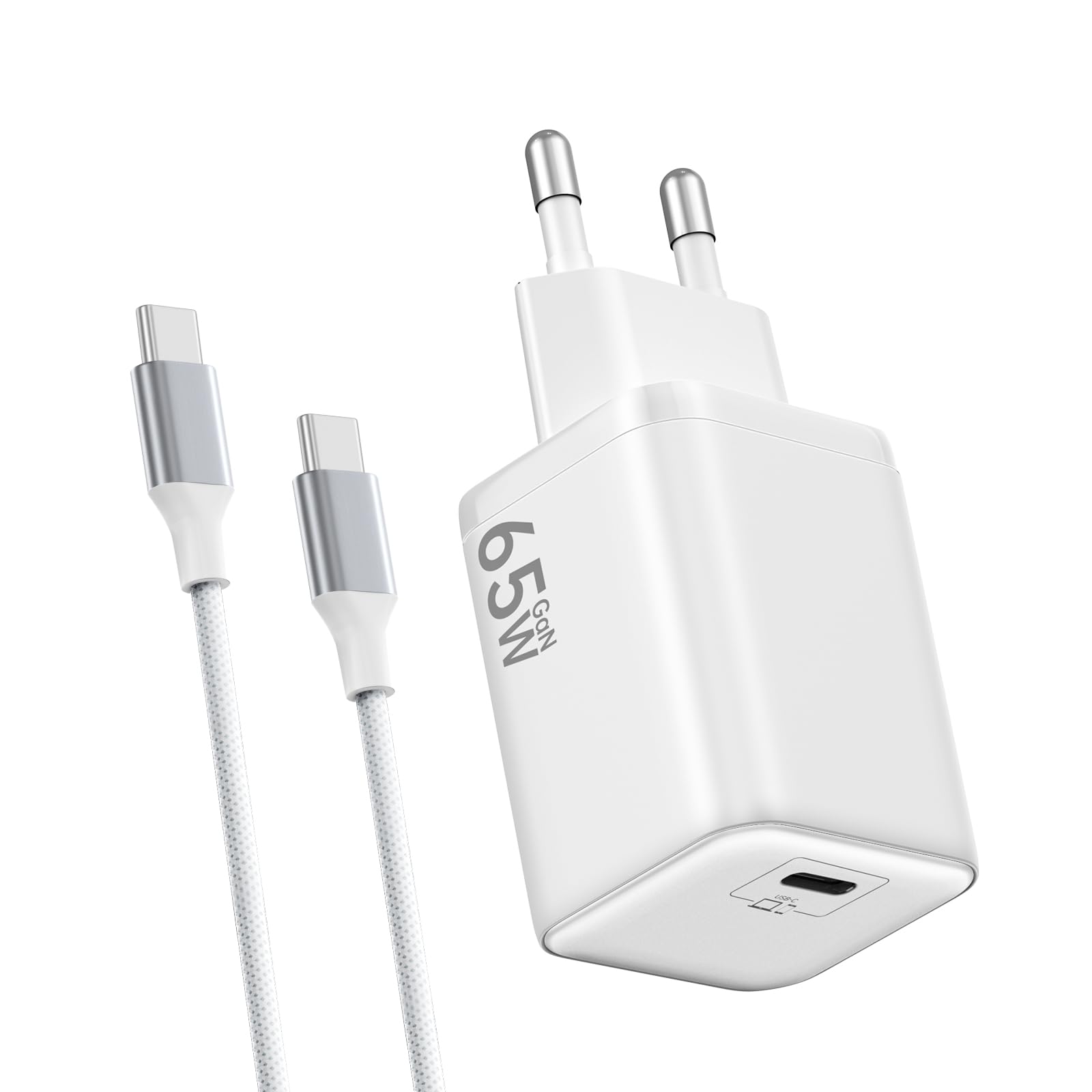 Caricabatterie USB C 65W GAN II con Cavo 2M