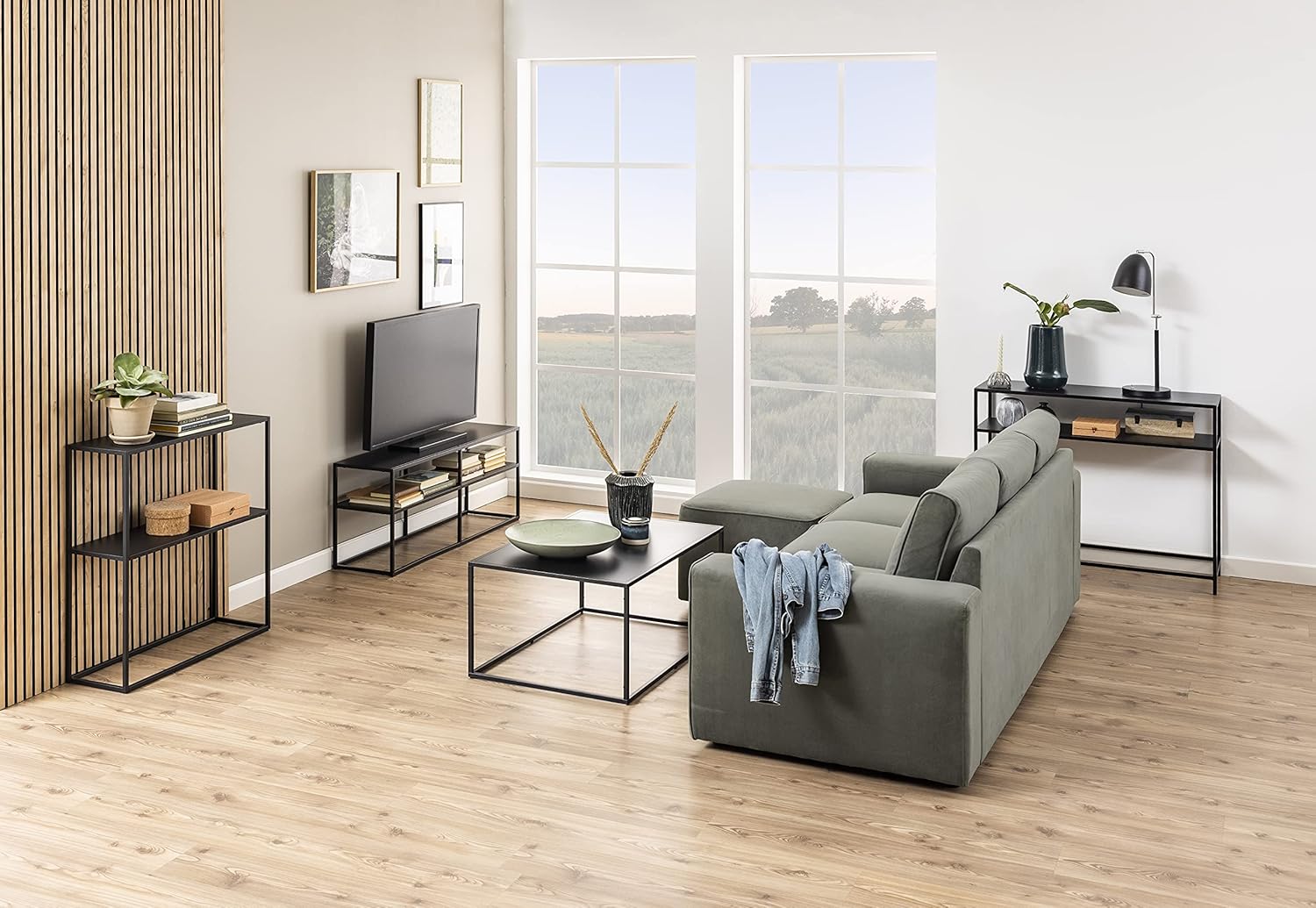 Ac Design Furniture Nino Tavolo Consolle Nero - immagine 9