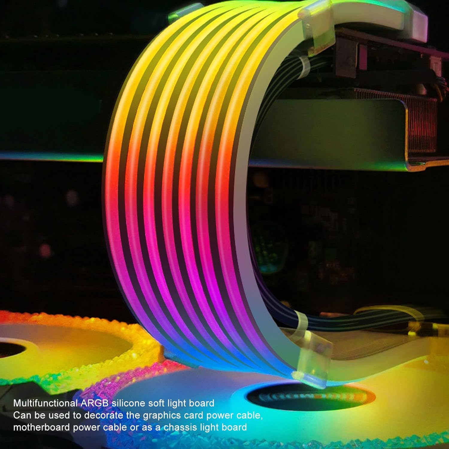 Bewinner Kit Cavo Prolunga Alimentazione RGB ATX 24 Pin - immagine 4